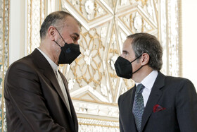 دیدار رافائل گروسی، مدیر کل آژانس بین‌المللی انرژی با حسین امیرعبداللهیان، وزیر امور خارجه