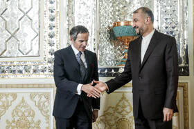 دیدار رافائل گروسی، مدیر کل آژانس بین‌المللی انرژی با حسین امیرعبداللهیان، وزیر امور خارجه