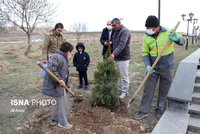 آئین روز درختکاری در اردبیل