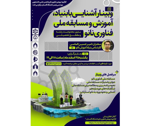 آشنایی با بنیاد، آموزش و مسابقه ملی فناوری نانو