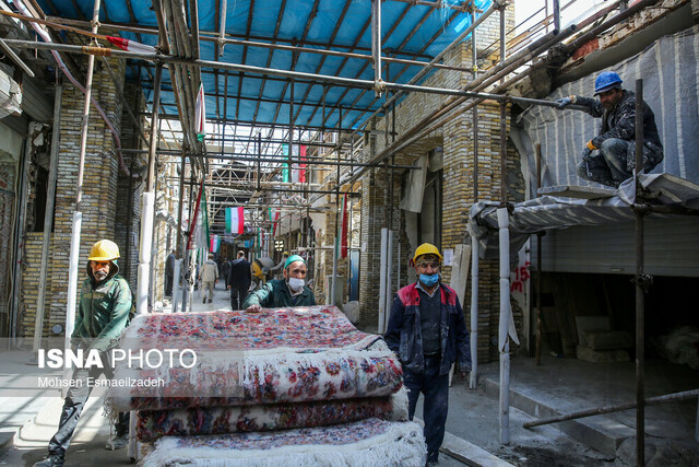 عکس از آرشیو اتمام مرمت بازار فرش مشهد تا پایان پاییز