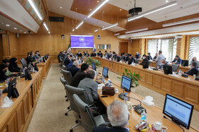 حضور وزیر اقتصاد در جلسه شورای گفت‌وگوی دولت و بخش خصوصی در اتاق بازرگانی مشهد
