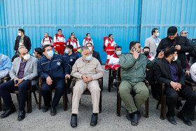 علیرضا زاکانی شهردار تهران در رزمایش مشترک امداد هوایی شهر تهران با سناریوی بحران زلزله