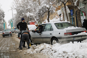بارش برف در شهرستان اهر و منطقه ارسباران