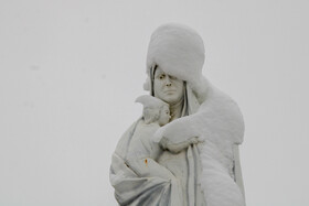 بارش برف در شهرستان اهر و منطقه ارسباران