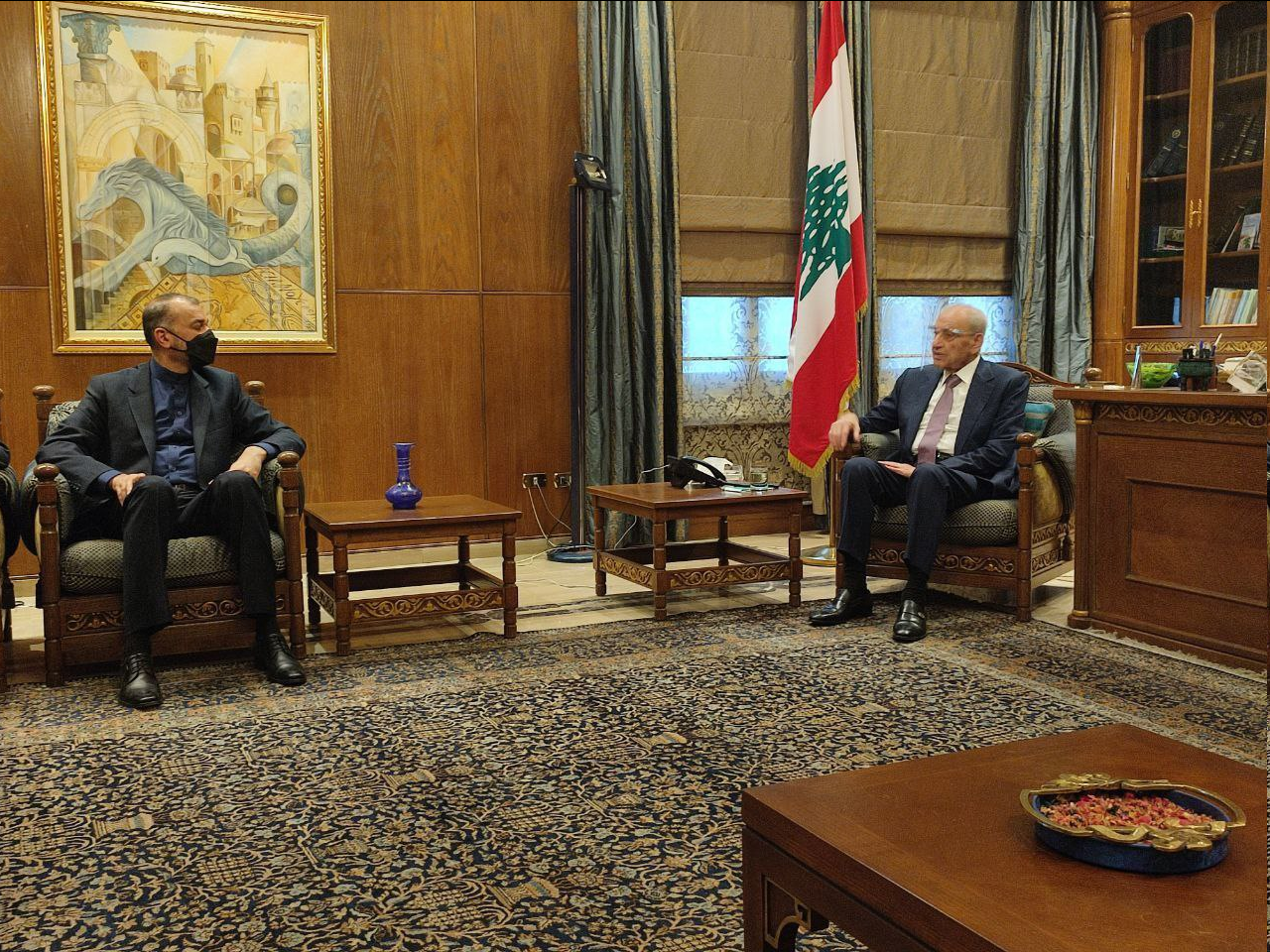 دیدار امیر عبداللهیان با رییس مجلس و وزیر امور خارجه لبنان