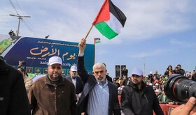 مشارکت گسترده فلسطینیان غزه در مراسم گرامیداشت "روز زمین"