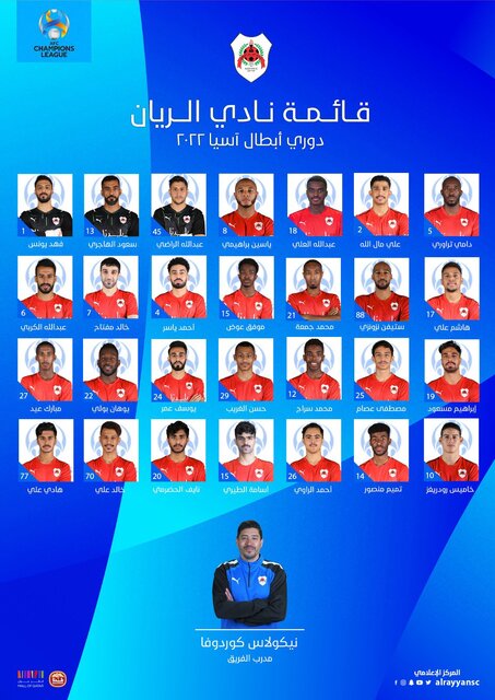 شجاع در فهرست الریان برای لیگ قهرمانان آسیا قرار نگرفت 2