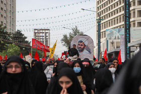 مراسم تشییع شهید حجت‌الاسلام محمد اصلانی در حرم مطهر رضوی