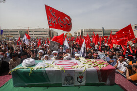 مراسم تشییع شهید حجتالاسلام محمد اصلانی در حرم مطهر رضوی 18