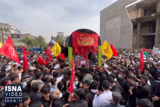 ویدئو / مراسم تشییع پیکر شهید محمد اصلانی در مشهد