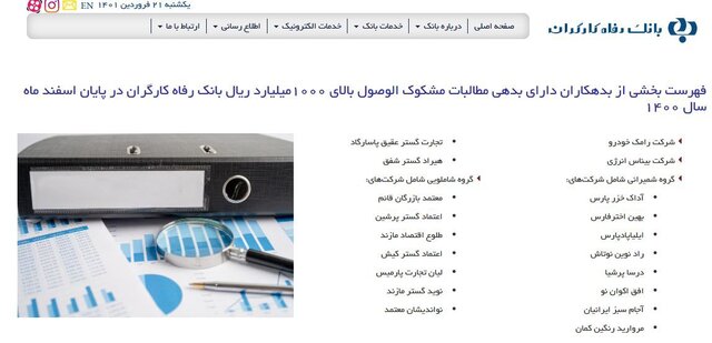 کدام بانکها بدهکاران کلان خود را معرفی کردند؟