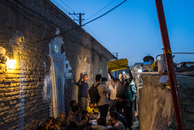 سفره افطار در کورههای آجرپزی 24