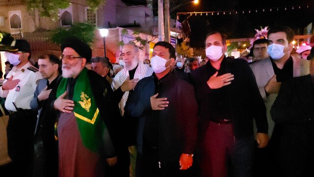 مراسم تشییع نمادین "پدر امت" در ورامین برگزار شد