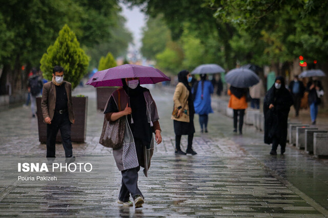 بارش باران در بیشتر استان‌ها