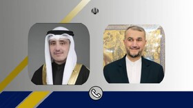 گفت‌وگوی تلفنی وزرای امور خارجه جمهوری اسلامی ایران و کویت