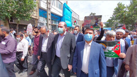 راهپیمایی باشکوه روز قدس در ورامین/ حضور استاندار تهران در جمع راهپیمایان