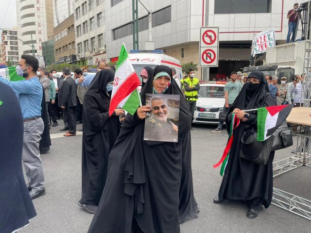 گزارش خبرنگاران ایسنا از راهپیمایی مردمی روز قدس 1401