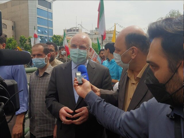 حضور قالیباف در راهپیمایی روز قدس حضور قالیباف در راهپیمایی روز قدس