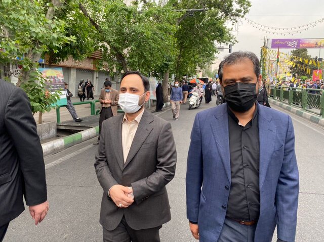 حضور سخنگوی دولت در راهپیمایی روز قدس در تهران حضور سخنگوی دولت در راهپیمایی روز قدس در تهران