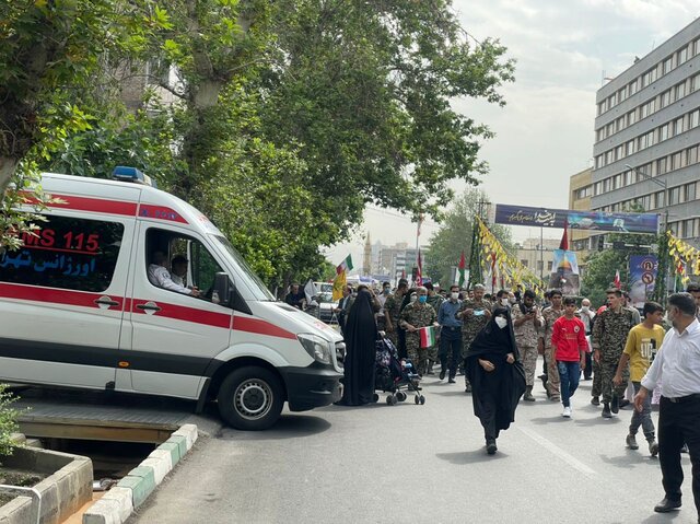 استقرار اورژانس در راهپیمایی روز قدس استقرار اورژانس در راهپیمایی روز قدس