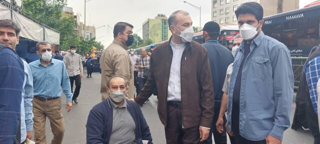 عکس: اکرم احقاقی حضور وزیر امور خارجه در راهپیمایی روز  قدس