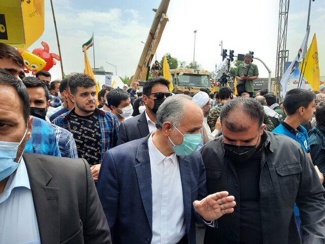حضور وزیر دادگستری در راهپیمایی روز قدس حضور وزیر دادگستری در راهپیمایی روز قدس