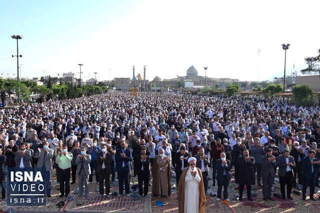 ویدئو / نماز عید فطر در حرم عبدالعظیم