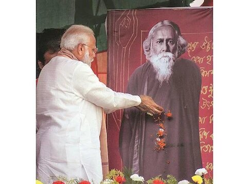 ادای احترام نخستوزیر هند به «تاگور»