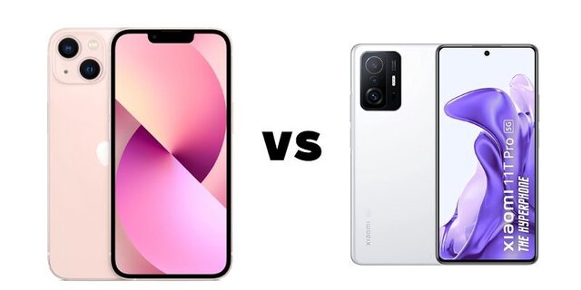 مقایسه آیفون 13 با شیائومی 11t پرو مقایسه آیفون 13 با شیائومی 11t پرو