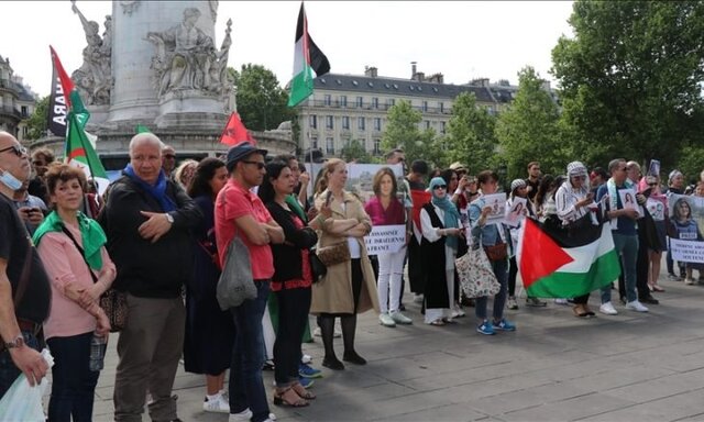 تظاهرات در مناطق مختلف فلسطین و پاریس در سالروز نکبت