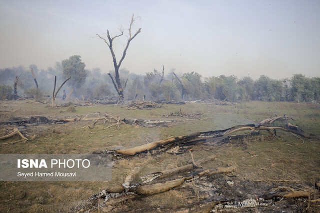 عکس از آرشیو مهار آتش در دو منطقه حفاظتشده خوزستان
