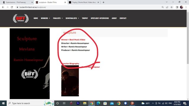 جایزه بهترین موزیک ویدیوی فستیوال سوئدی به یک ایرانی رسید