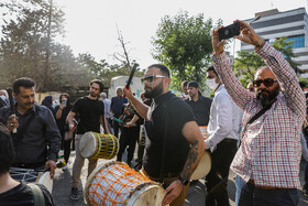 مراسم یادبود جانباختگان فاجعه متروپل آبادان