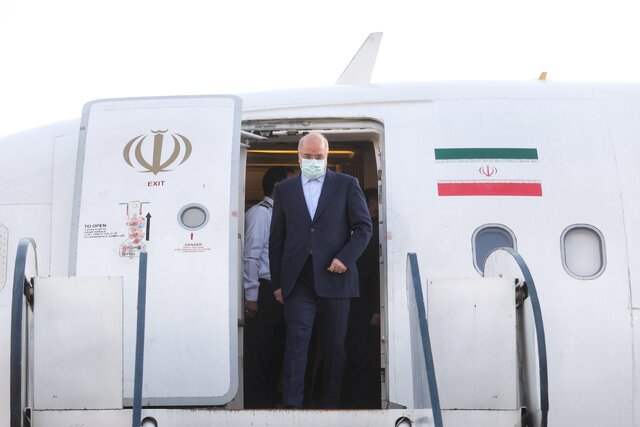 رئیس مجلس وارد همدان شد رئیس مجلس وارد همدان شد