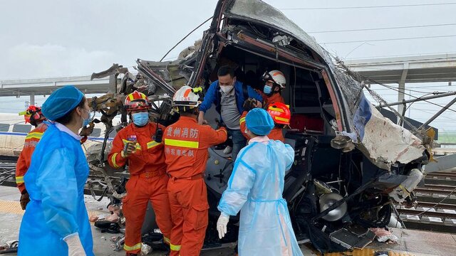 وقوع سانحه ریلی در جنوب غرب چین