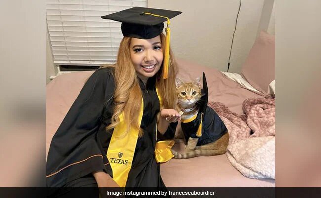 دانشجویی که با گربه‌اش فارغ‌التحصیل شد!
