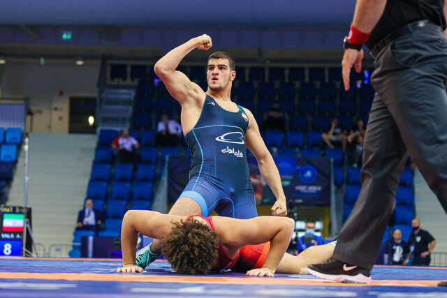 امیر رضا معصومی - عکس آرشیوی است فینالیست شدن ایران و روسیه در کشتی آزاد باشگاههای جهان