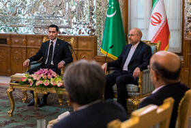 دیدار رئیس جمهور ترکمنستان با رئیس مجلس شورای اسلامی