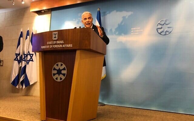 لاپید خواستار بازگشت تحریمهای شورای امنیت علیه ایران شد لاپید خواستار بازگشت تحریمهای شورای امنیت علیه ایران شد