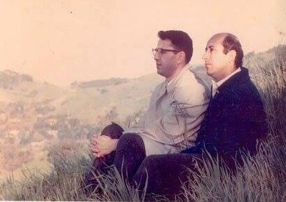 راست - مصطفی چمران و چپ ابراهیم یزدی شهادت کارمند بل در جبهه های جنوب