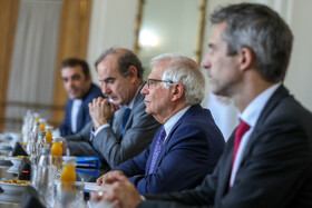 جوزف بورل، مسئول سیاست خارجی اتحادیه اروپا در دیدار با حسین امیرعبداللهیان