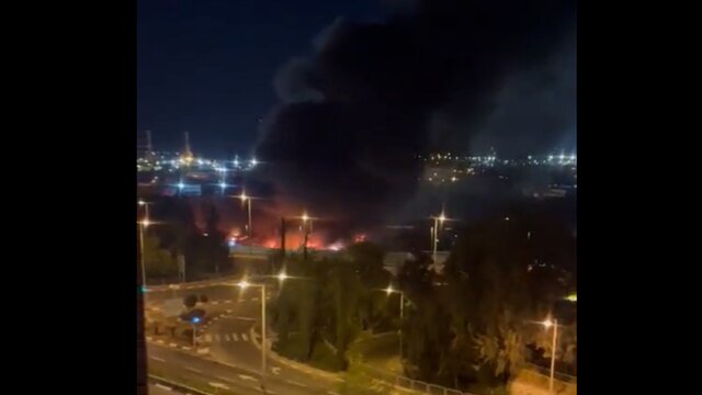 وقوع انفجار و آتش‌سوزی در حیفا