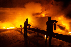 انفجار و آتش سوزی مرگبار تانکر حامل سوخت - قم