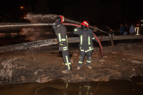 انفجار و آتش سوزی مرگبار تانکر حامل سوخت - قم