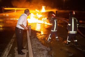 انفجار و آتش سوزی مرگبار تانکر حامل سوخت - قم