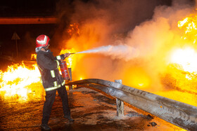 انفجار و آتش سوزی مرگبار تانکر حامل سوخت - قم