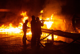 انفجار و آتش سوزی مرگبار تانکر حامل سوخت - قم