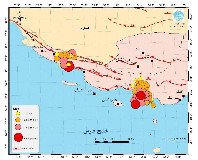 ثبت ۱۲۴ زمینلرزه در مدت ۱۵ روز در دو بندر استان هرمزگان/توسعه ۱۶ ایستگاه لرزهنگاری در منطقه