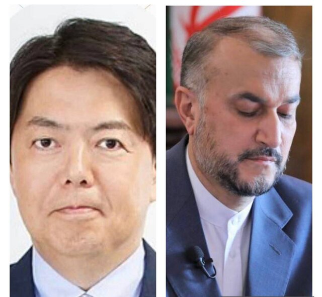 پیام امیر عبداللهیان به وزیر امور خارجه ژاپن پیام امیر عبداللهیان به وزیر امور خارجه ژاپن